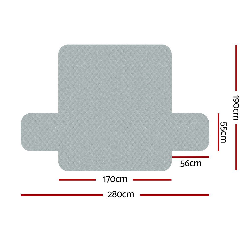 Sofa Cover Couch Covers 3 Seater Easy to Clean Grey