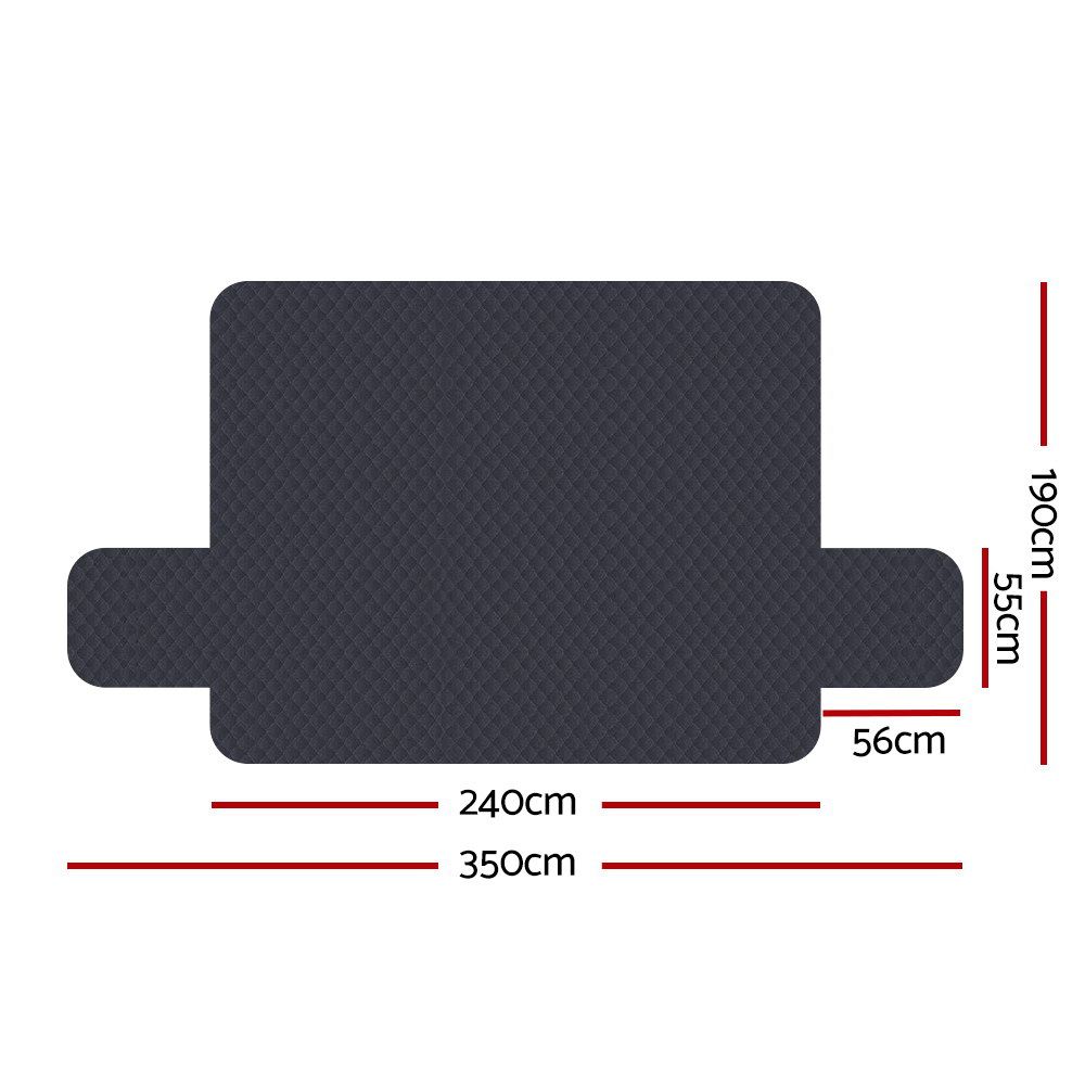 Sofa Cover Couch Covers 4 Seater Easy to Clean Dark Grey