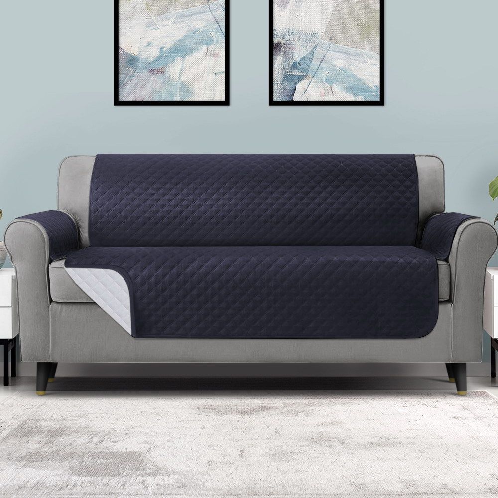 Sofa Cover Couch Covers 4 Seater Easy to Clean Dark Grey
