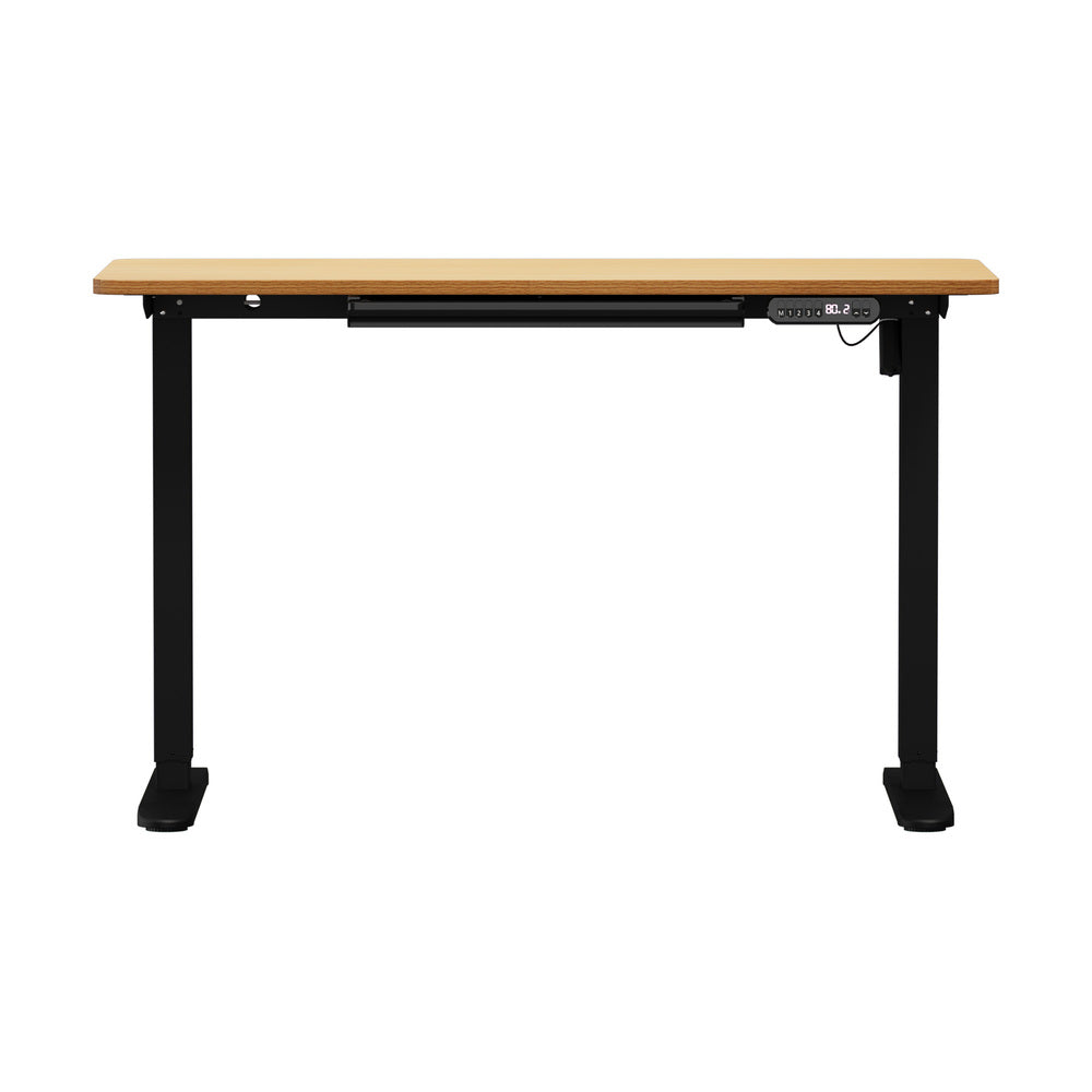 120CM Electric Standing Desk with Drawer Height Adjustable Black & Oak