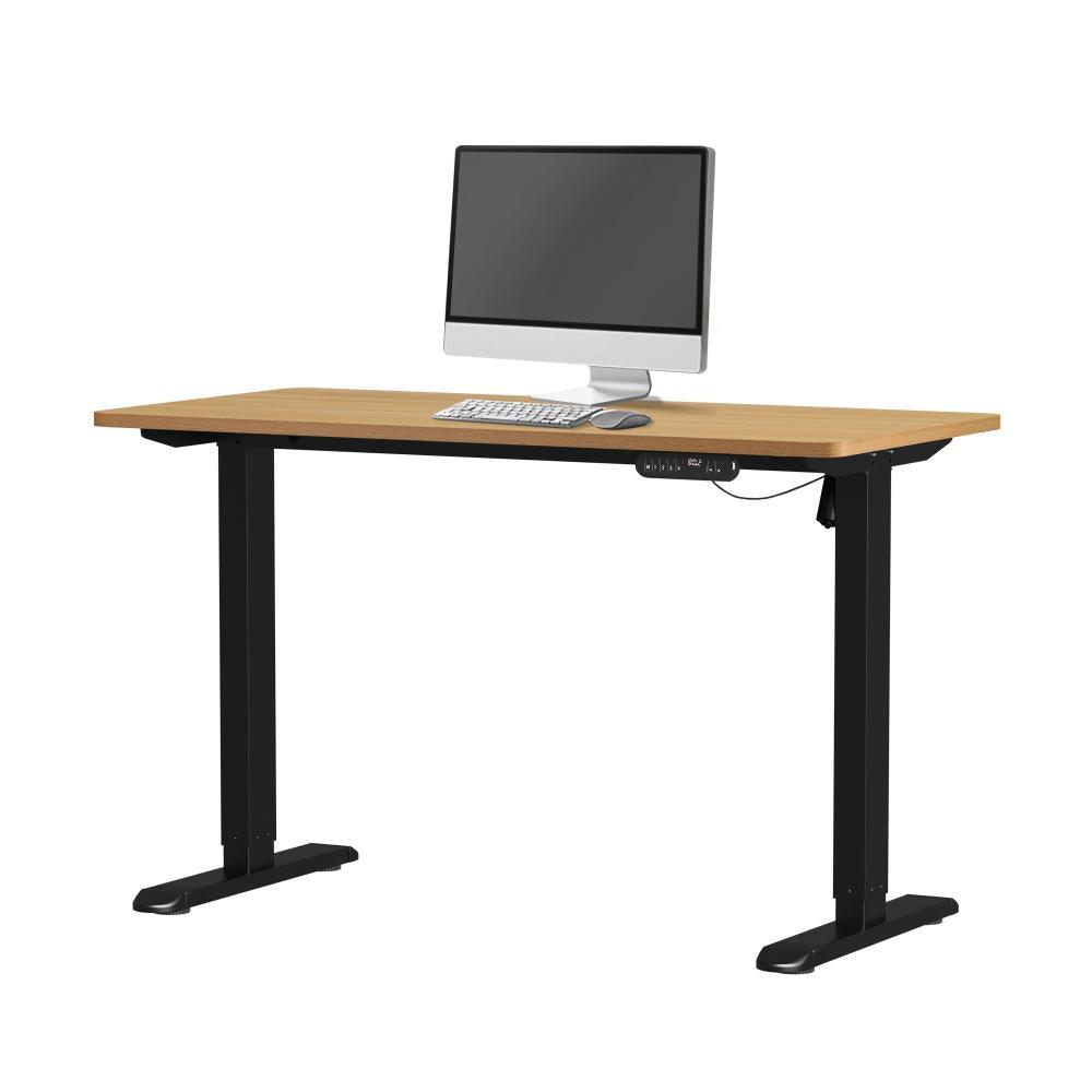 120CM Electric Standing Desk Single Motor Black&Oak
