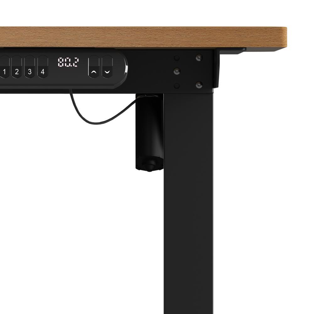 120CM Electric Standing Desk Single Motor Black&Oak