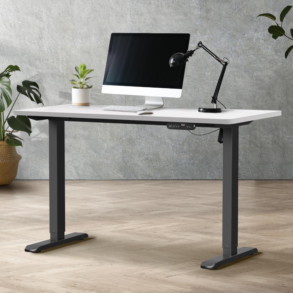 120CM Electric Standing Desk Single Motor Black&White