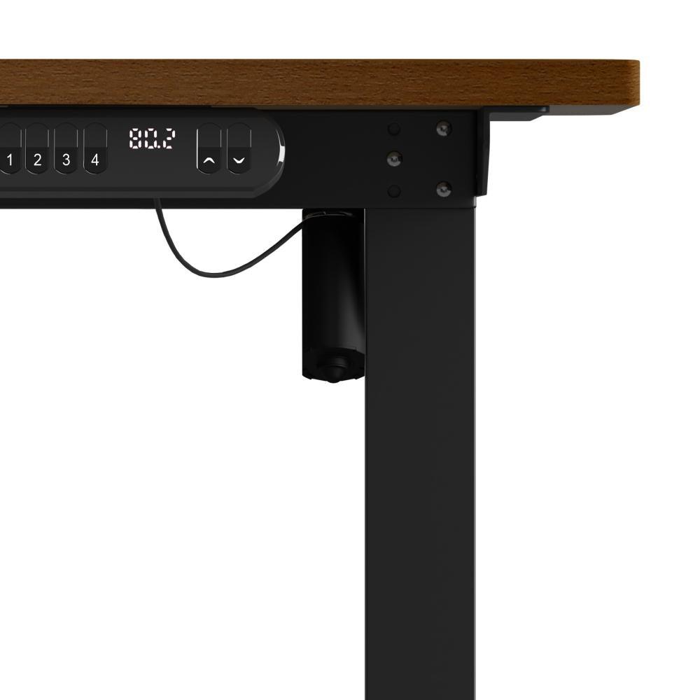 120CM Electric Standing Desk Single Motor Black&Walnut