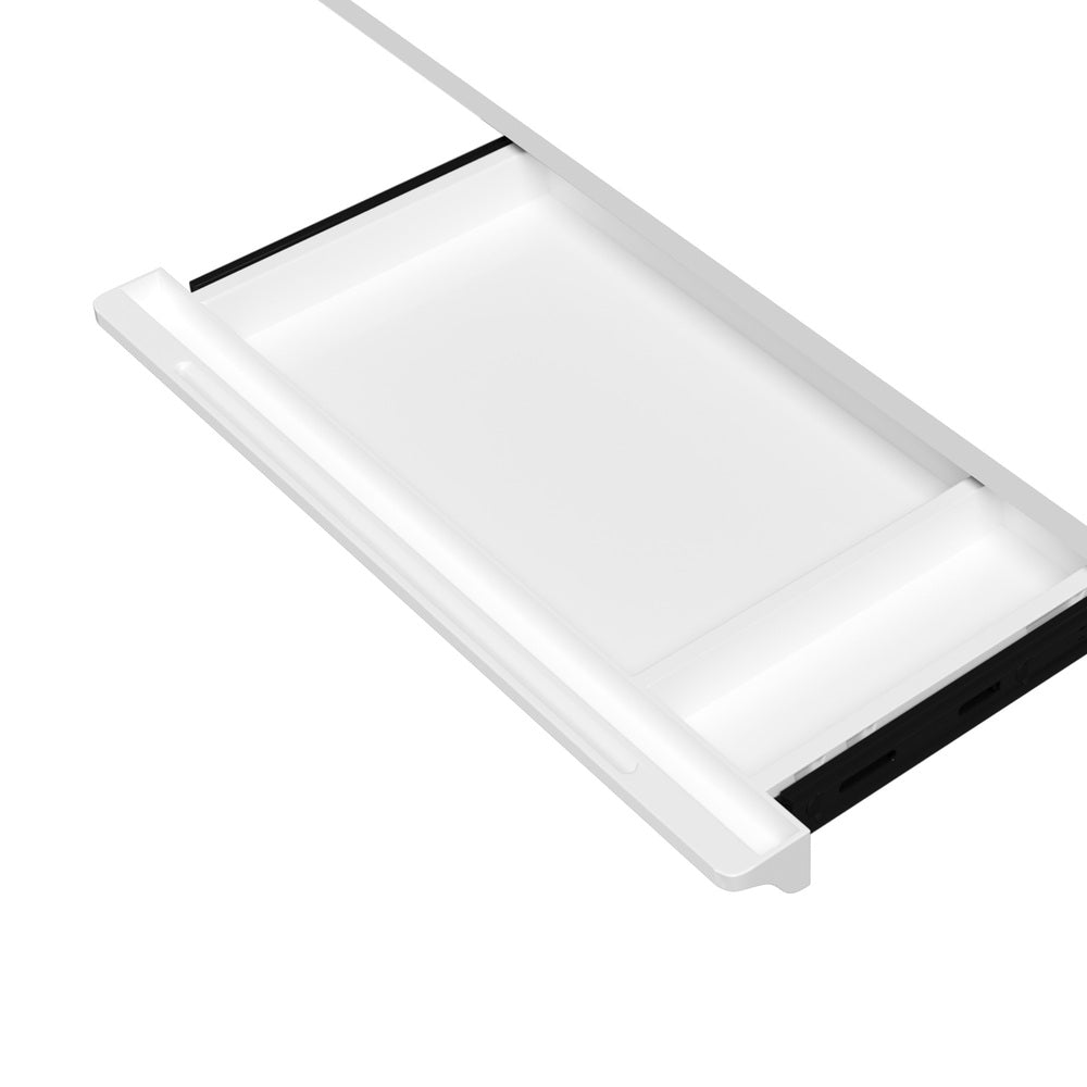 120cm Electric Standing Desk With Drawer Adjustable White