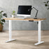 120CM Electric Standing Desk Single Motor White&Oak