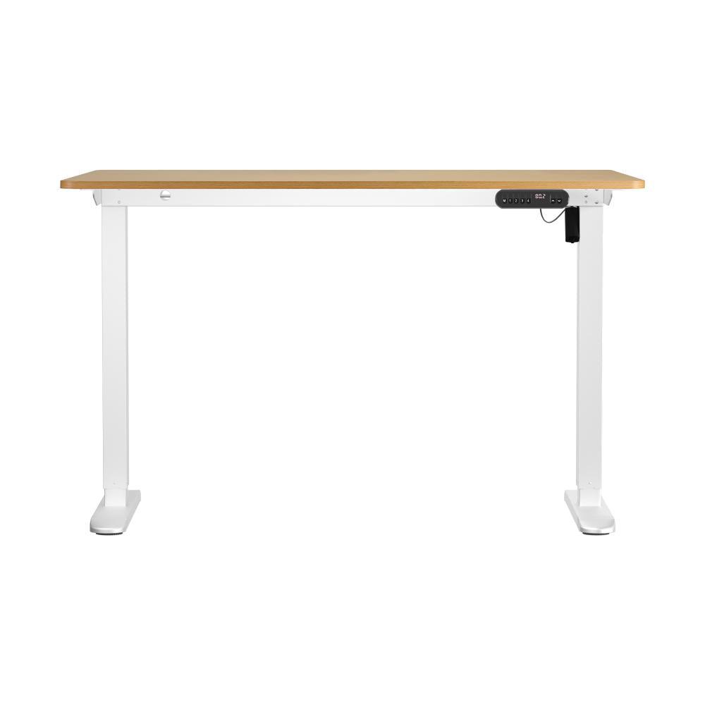120CM Electric Standing Desk Single Motor White&Oak