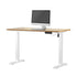 120CM Electric Standing Desk Single Motor White&Oak