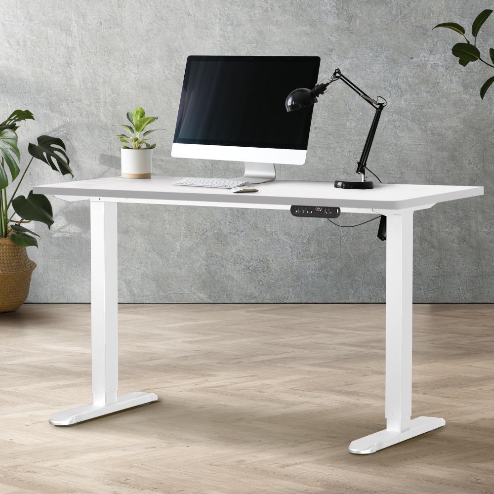 120CM Electric Standing Desk Single Motor White