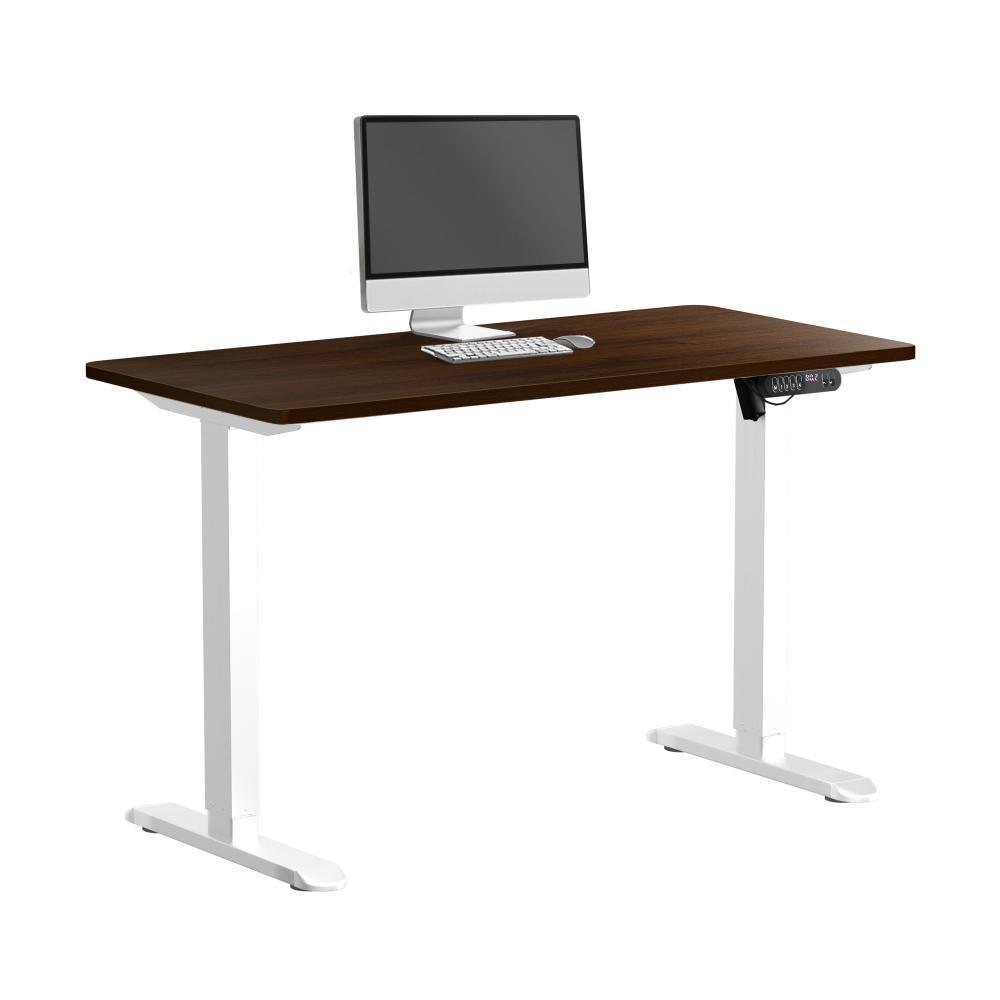 120CM Electric Standing Desk Single Motor White&Walnut
