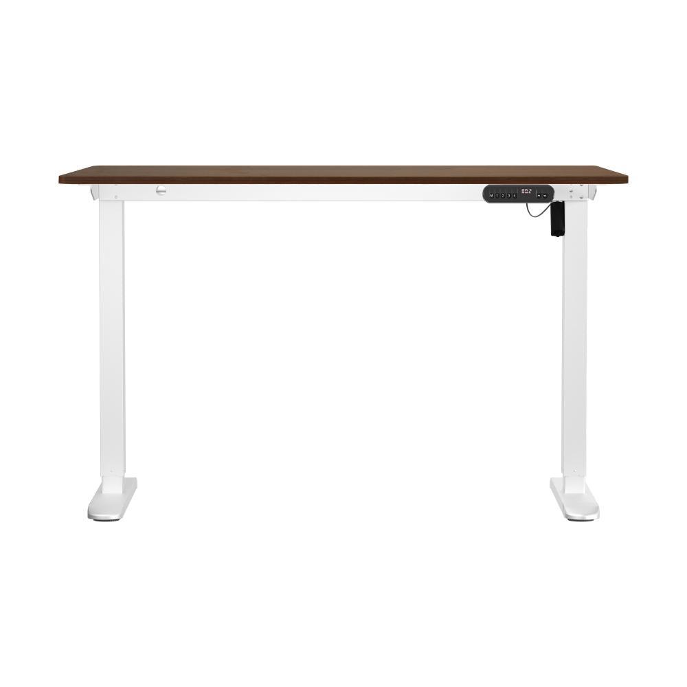 120CM Electric Standing Desk Single Motor White&Walnut