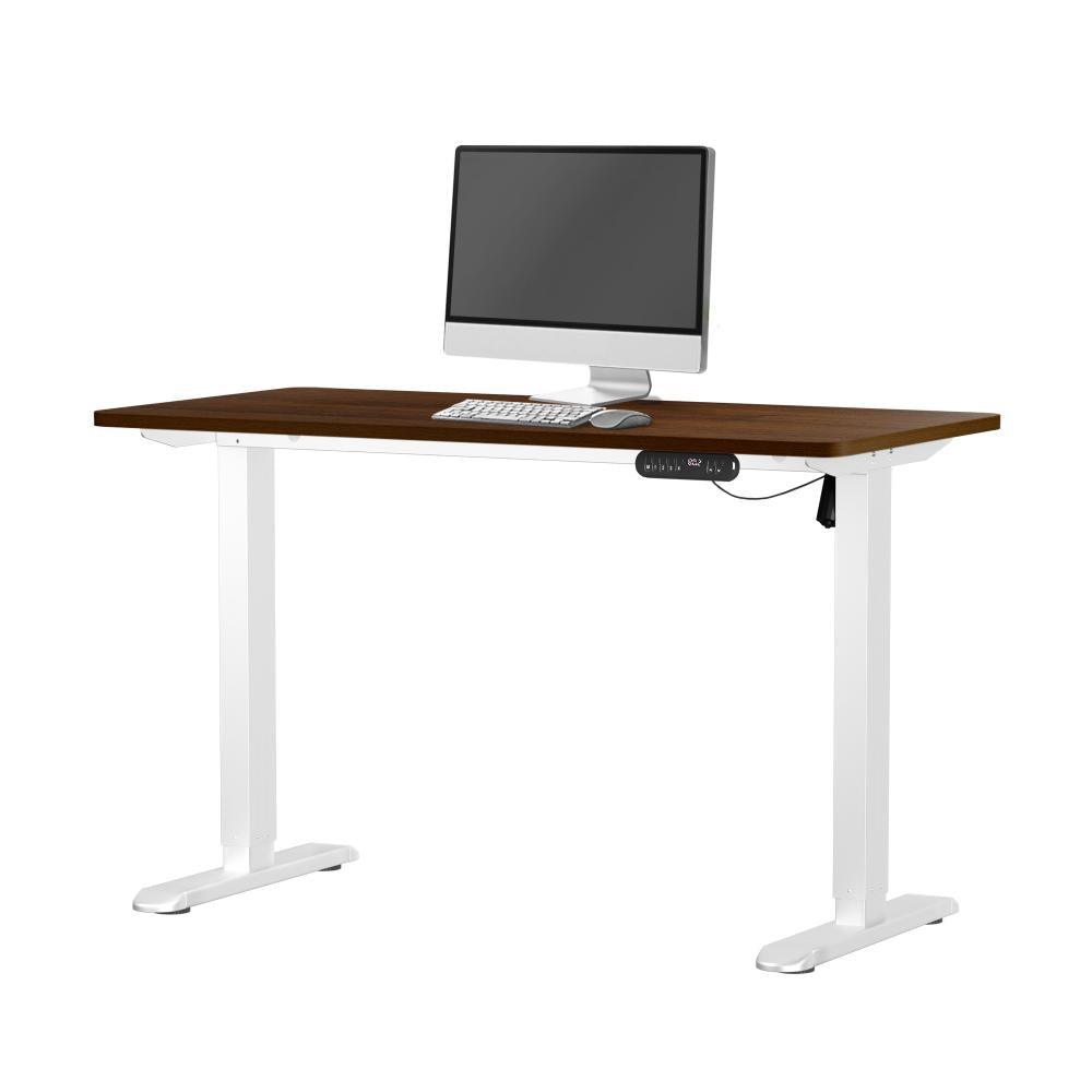 120CM Electric Standing Desk Single Motor White&Walnut
