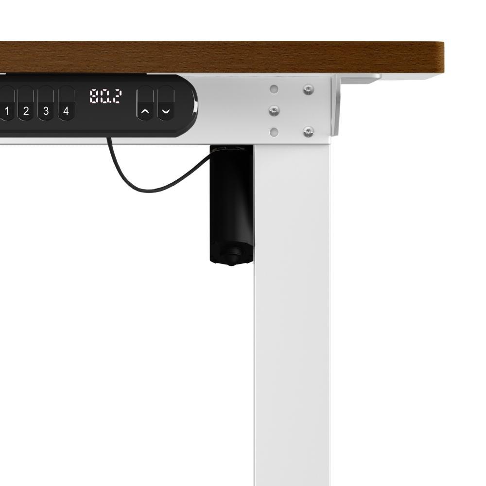 120CM Electric Standing Desk Single Motor White&Walnut