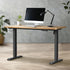 Electric Standing Desk Single Motor Black&Oak 140CM