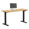 Electric Standing Desk Single Motor Black&Oak 140CM