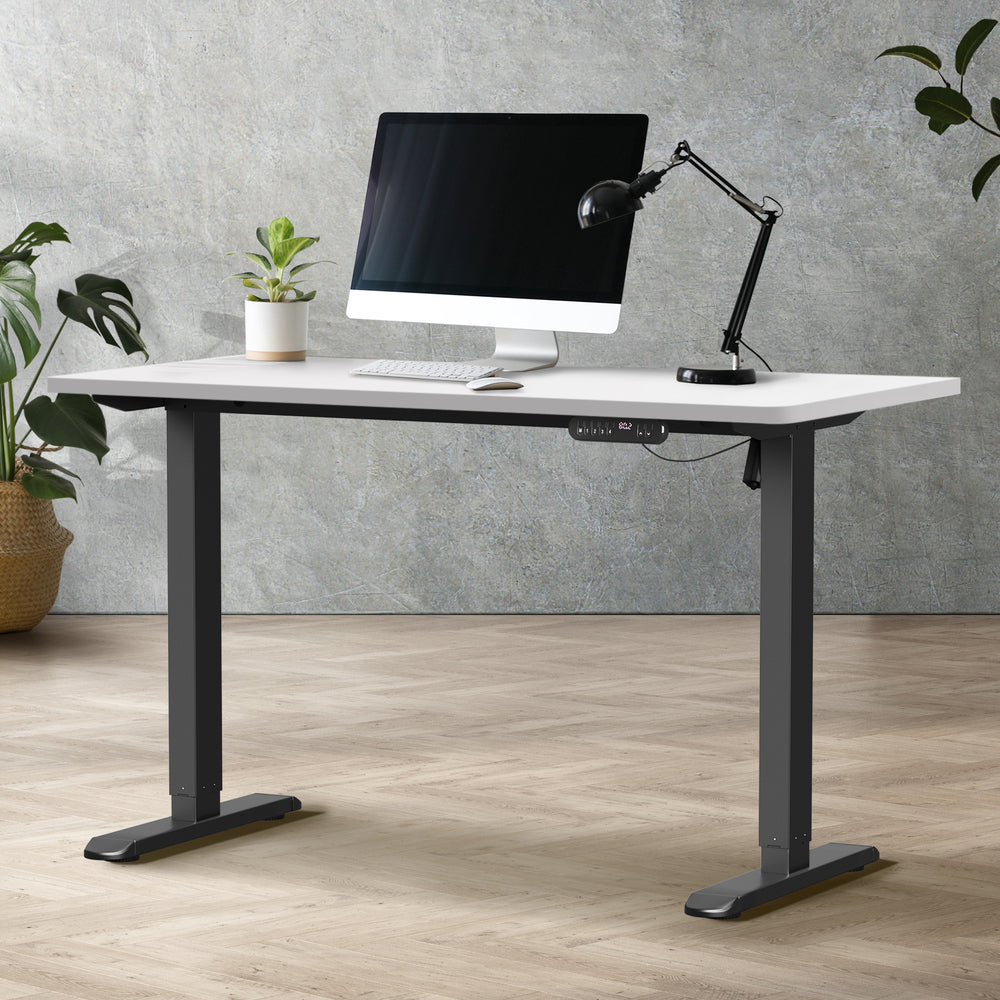 Electric Standing Desk Single Motor Black&White 140CM