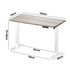 Electric Standing Desk Single Motor White&Grey-Oak 140CM