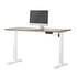 Electric Standing Desk Single Motor White&Grey-Oak 140CM