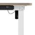 Electric Standing Desk Single Motor White&Grey-Oak 140CM