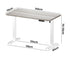 Electric Standing Desk Single Motor White&Grey-Oak 140CM