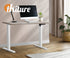 Electric Standing Desk Single Motor White&Grey-Oak 140CM