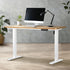 Electric Standing Desk Single Motor White&Oak 140CM
