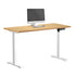 Electric Standing Desk Single Motor White&Oak 140CM