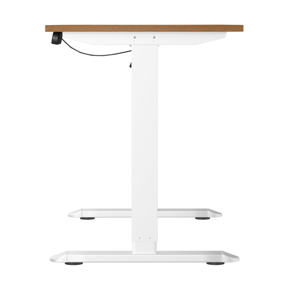 Electric Standing Desk Single Motor White&Oak 140CM