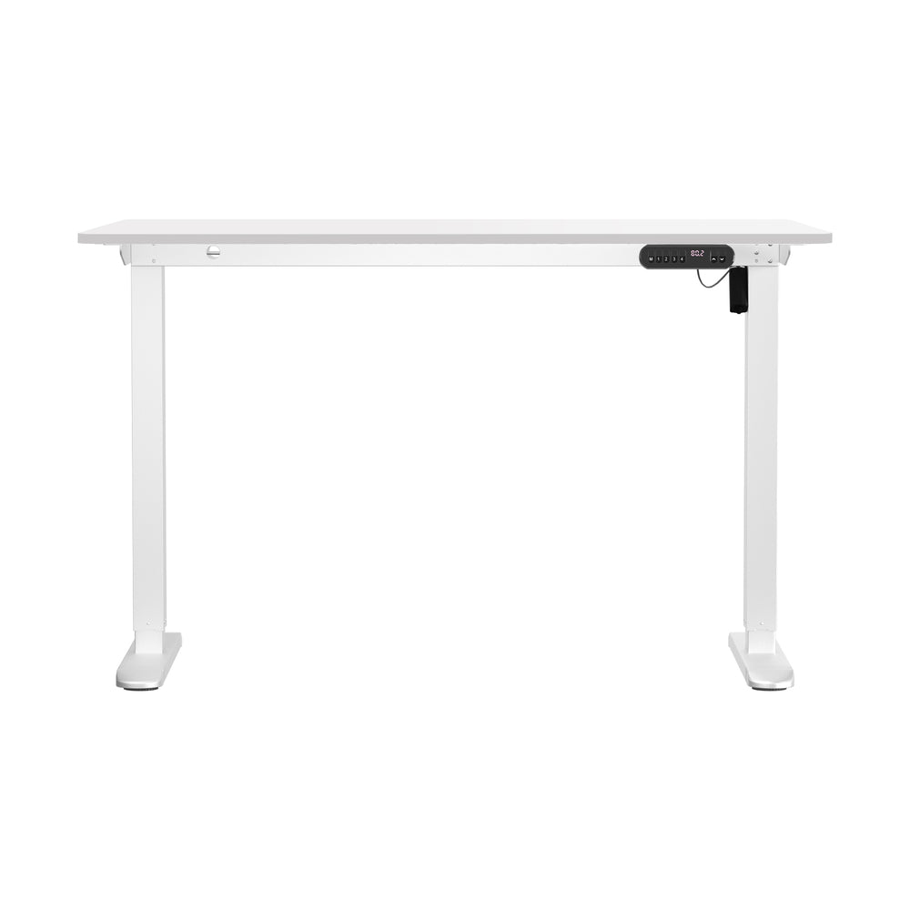 Electric Standing Desk Single Motor White 140CM
