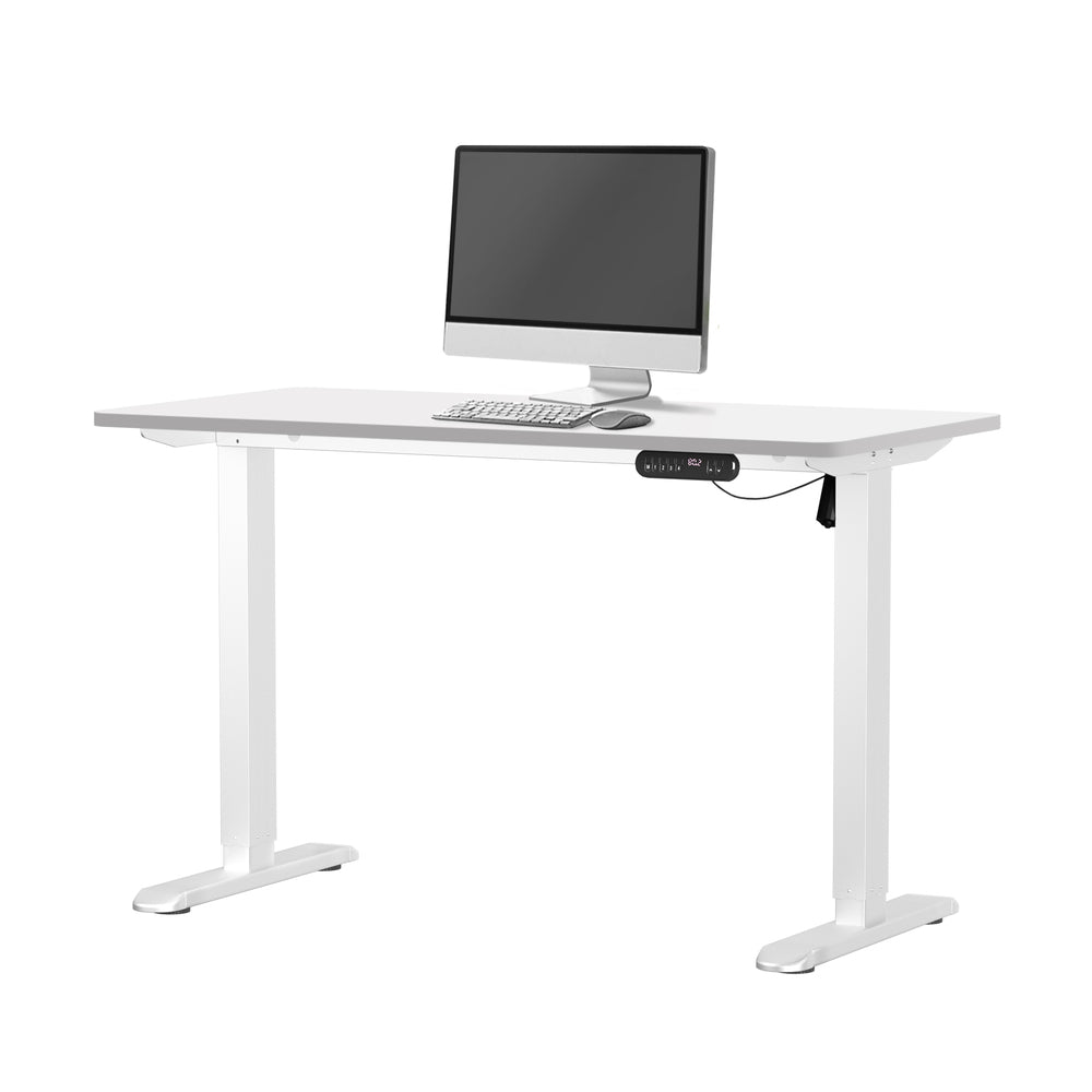 Electric Standing Desk Single Motor White 140CM