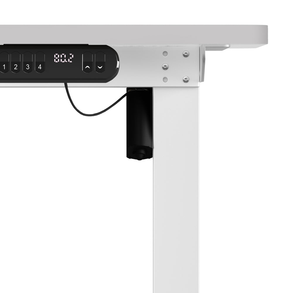 Electric Standing Desk Single Motor White 140CM
