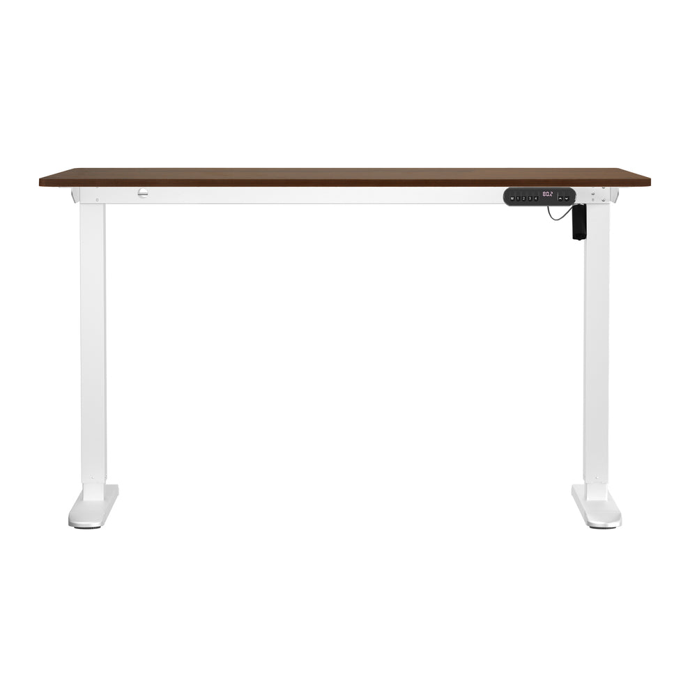 Electric Standing Desk Single Motor White&Walnut 140CM