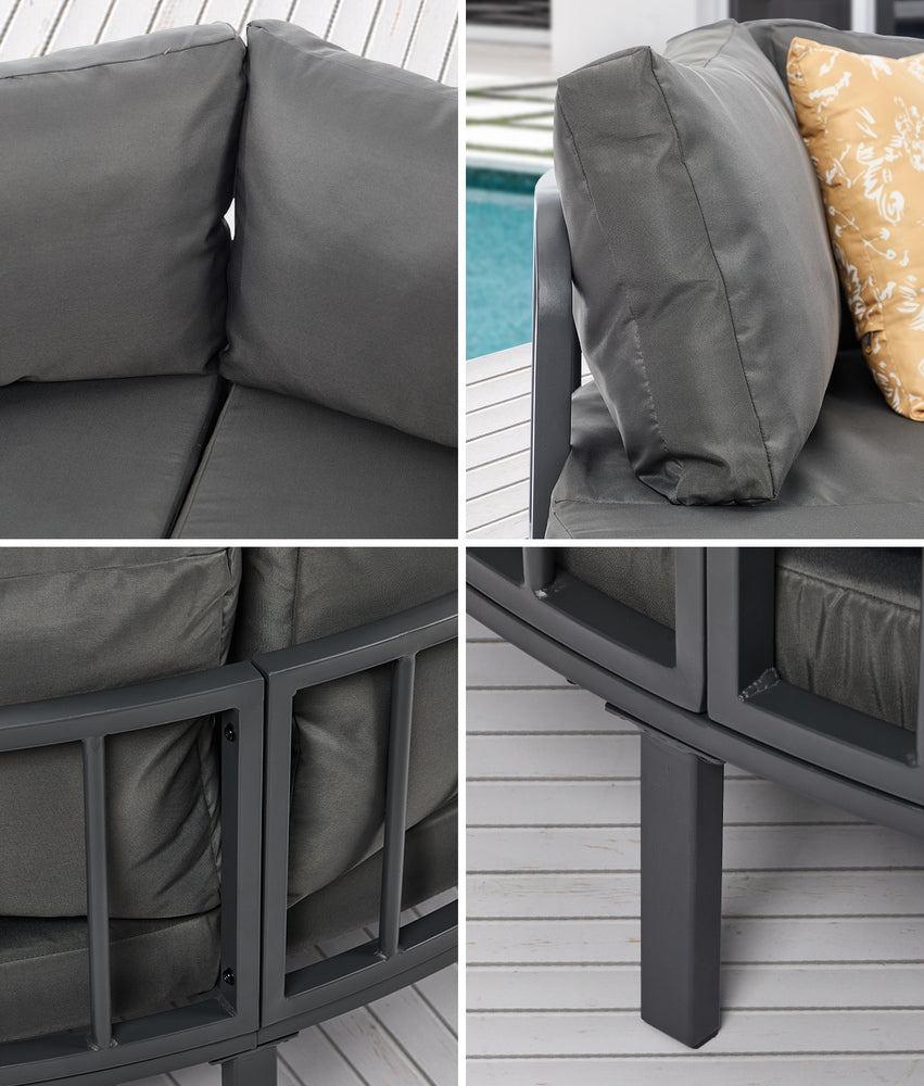 Outdoor Round Daybed Large Sun Lounge Furniture Lounger Sofa