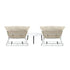 Livsip 2PCS Sun Lounger with Table Outdoor Patio Set Beige