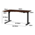 L-shape Electric Standing Desk Single Motor 145CM Black&Walnut