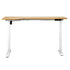L-shape Electric Standing Desk Single Motor 145CM White&Oak