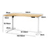 L-shape Electric Standing Desk Single Motor 145CM White&Oak