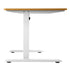 L-shape Electric Standing Desk Single Motor 145CM White&Oak