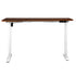 L-shape Electric Standing Desk Single Motor 145CM White&Walnut