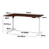 L-shape Electric Standing Desk Single Motor 145CM White&Walnut