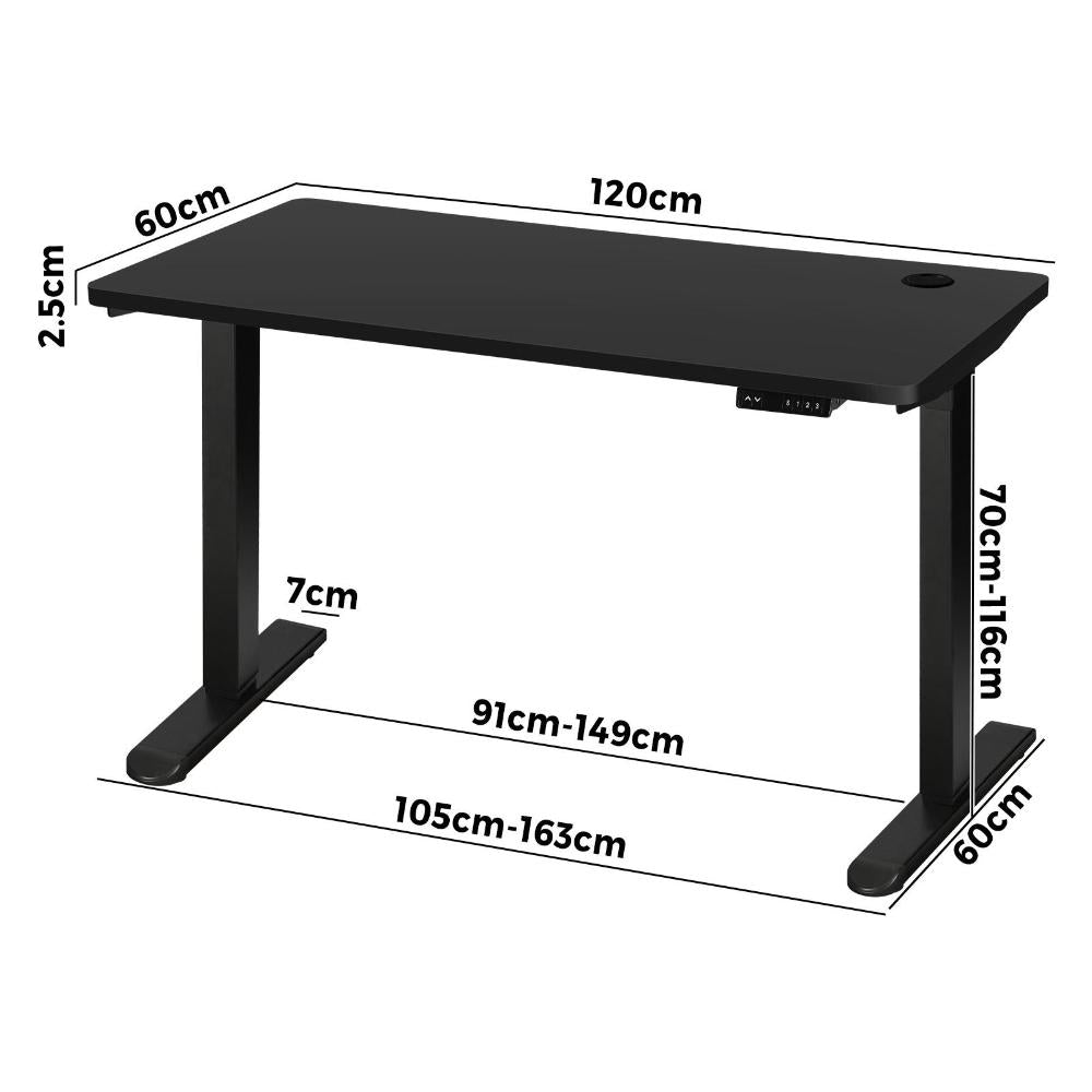 Standing Desk Adjustable Motorised Black