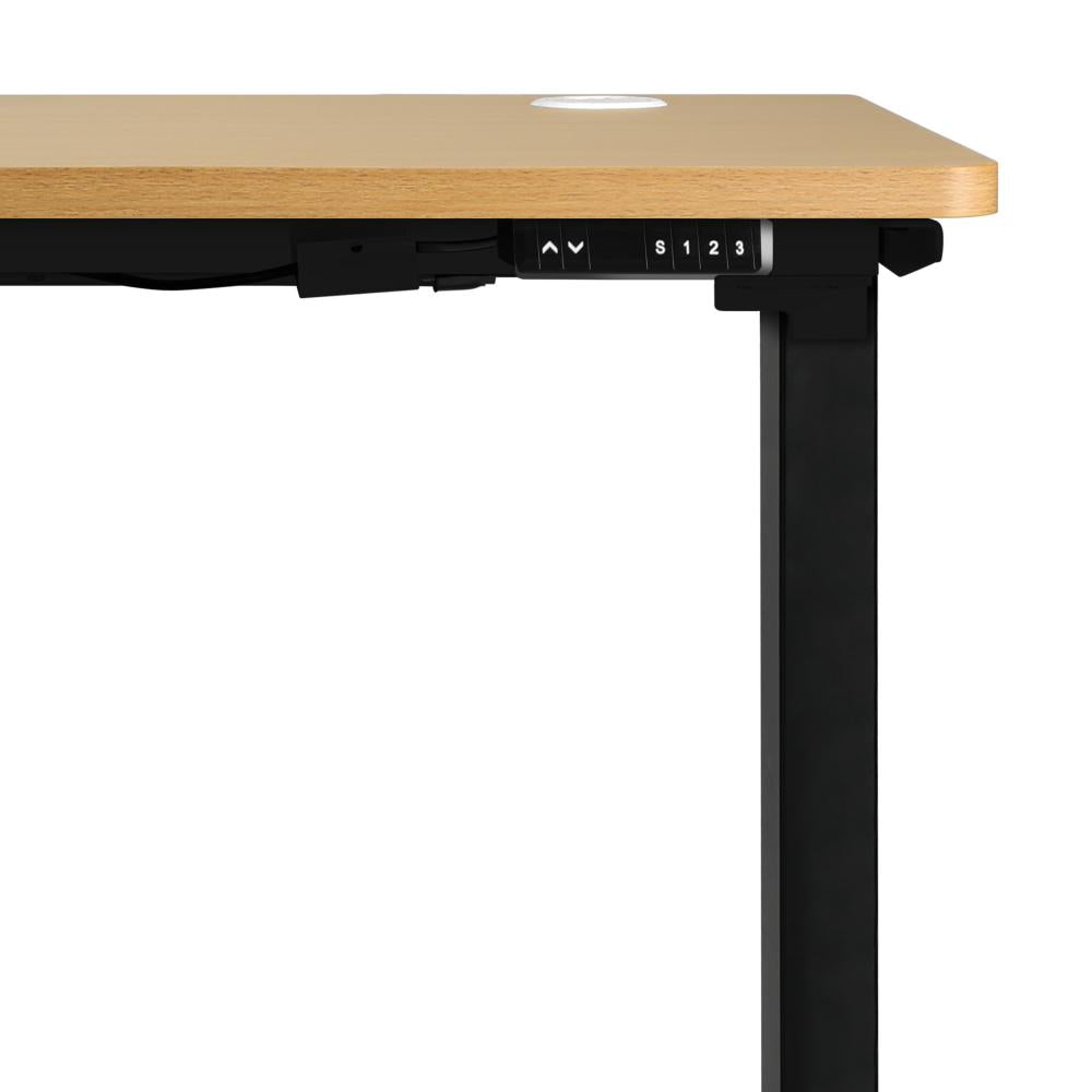 Standing Desk Adjustable Motorised 140cm Black&Oak