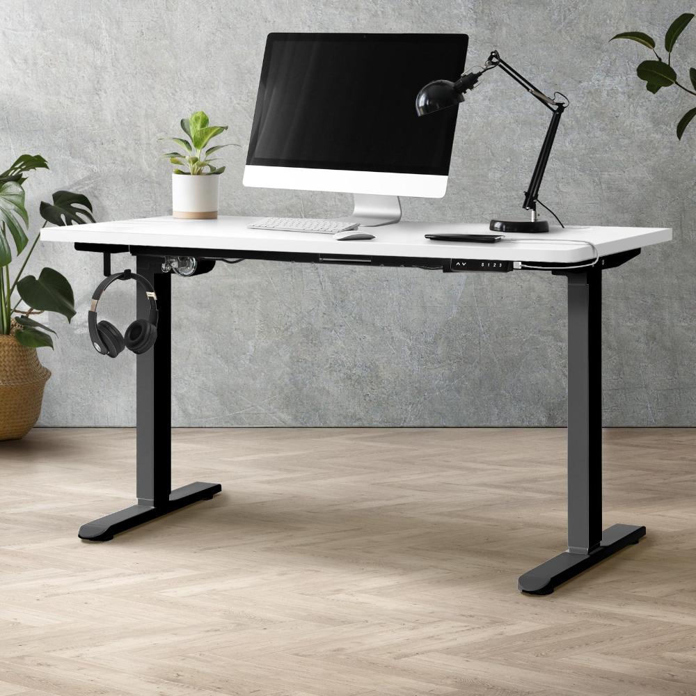 Standing Desk Adjustable Motorised 140cm Black&White