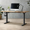 Oikiture 150cm Motorised Standing Desk Adjustable Black & Oak