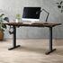 Sit Stand Desk Motorised Adjustable 160cm Black&Walnut