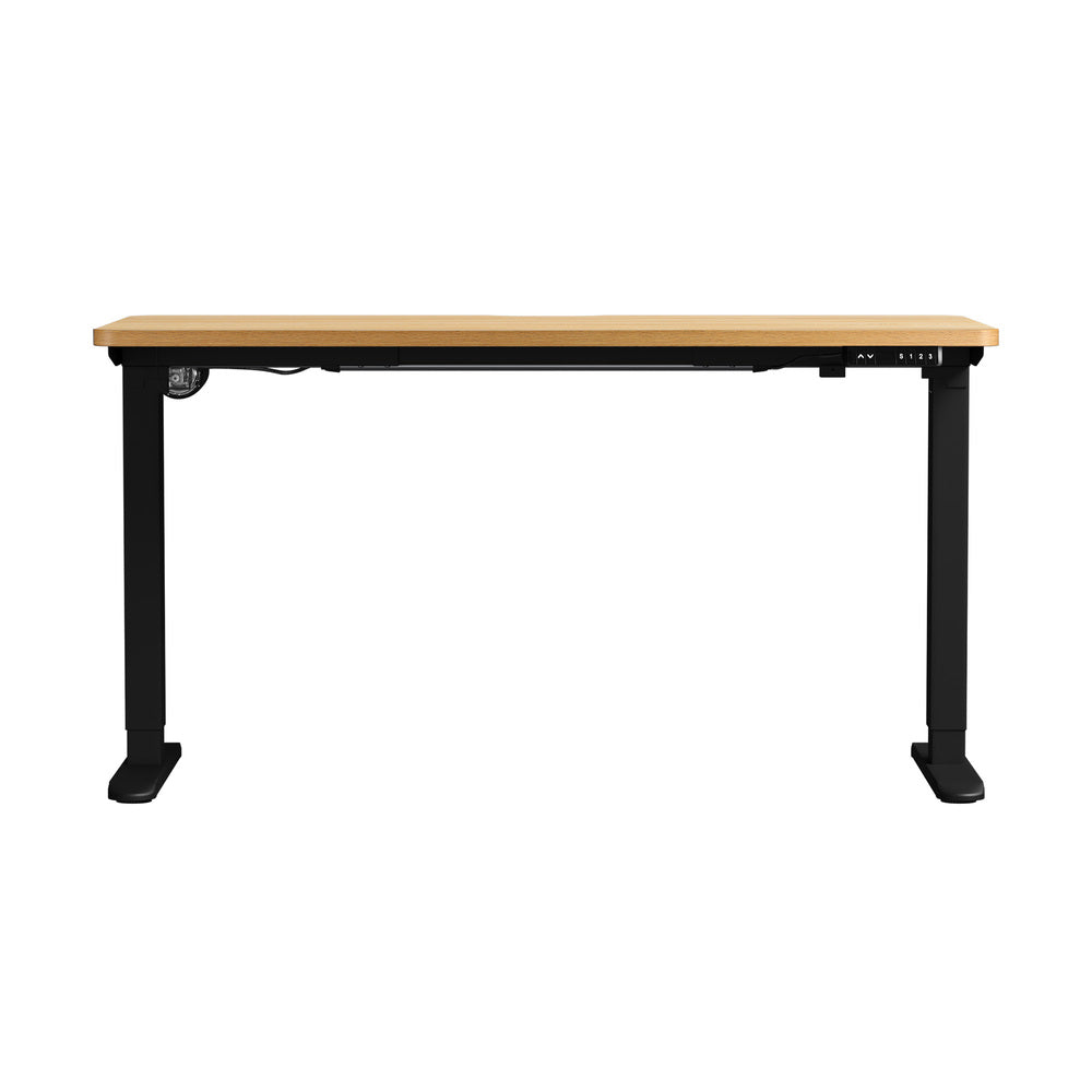 Standing Desk Wireless Charging Single Motor 140CM Black&Oak