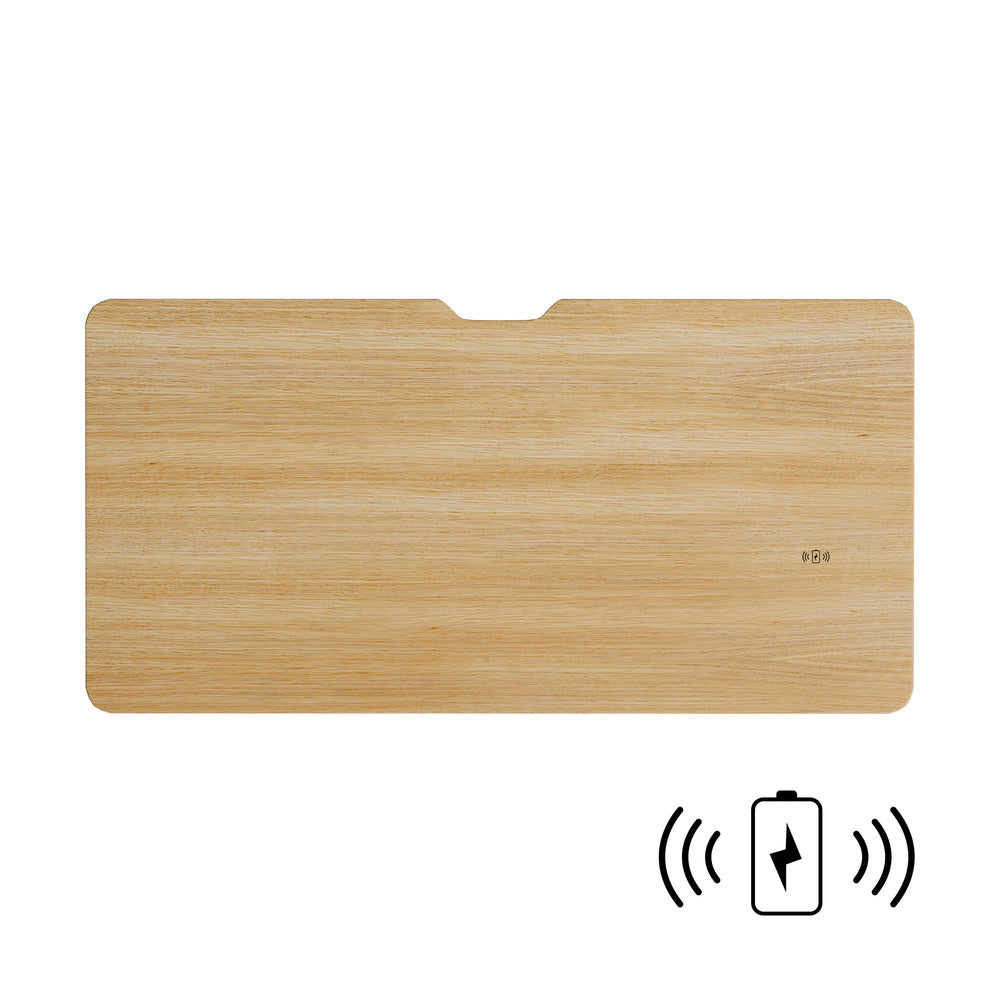 Standing Desk Wireless Charging Single Motor 140CM Black&Oak