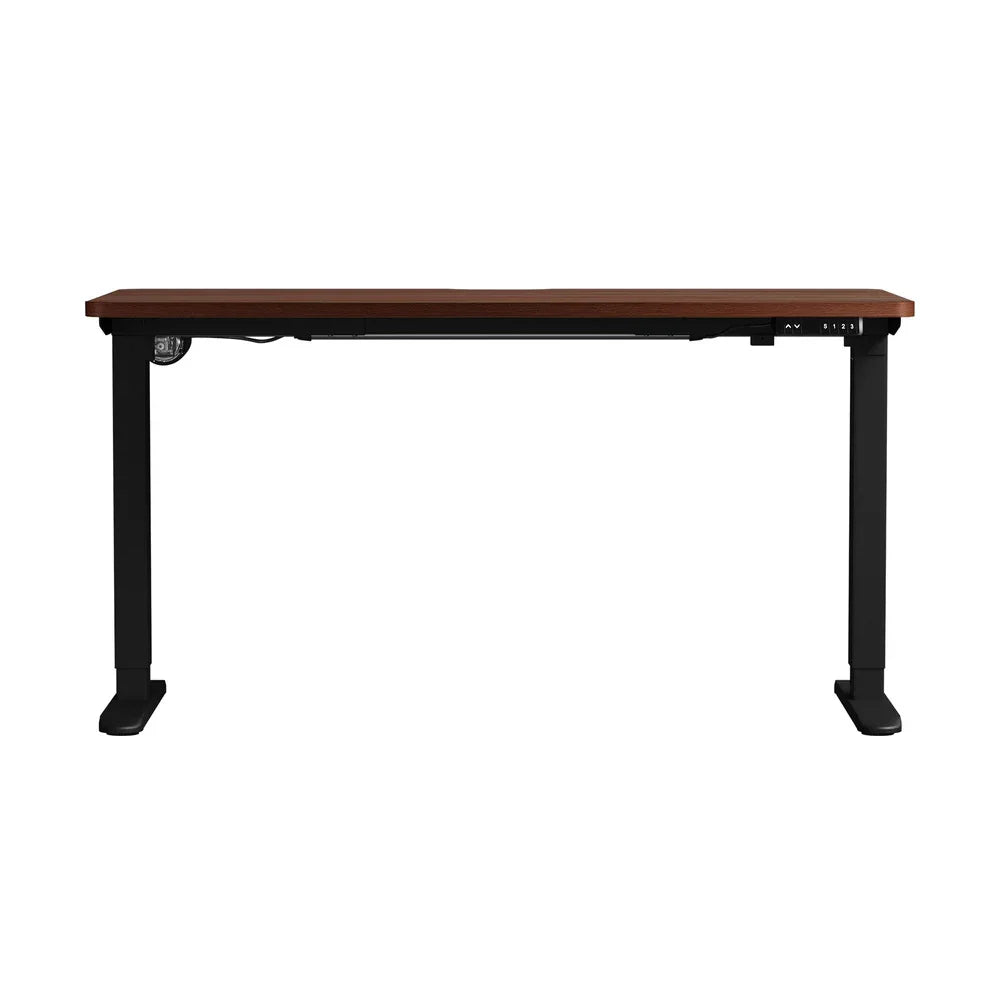 Standing Desk Wireless Charging Single Motor 140CM Black&Walnut