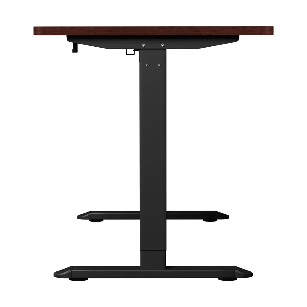 Standing Desk Wireless Charging Single Motor 140CM Black&Walnut