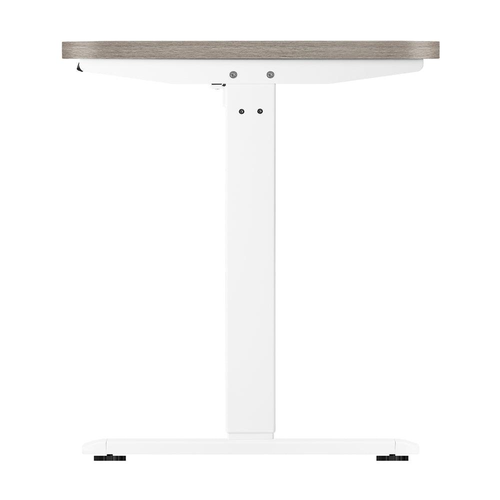 140cm Electric Standing Desk Single Motor White&Grey-Oak